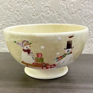 Oneida SNOWMATES Debbie Taylor-Kerman Snowmen Christmas Bowl Candy Dish